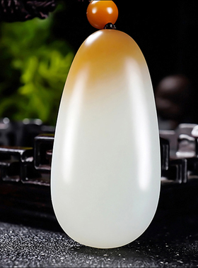 新疆大师郭磊作品和田玉糖羊脂白玉且末金山料平安无事牌28.41克