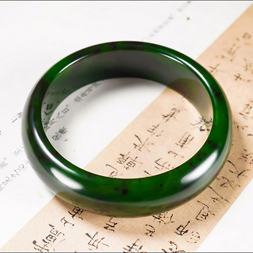新疆冯立辉作品和田玉俄料7号矿红皮老料碧玉手镯68.85克内径57mm