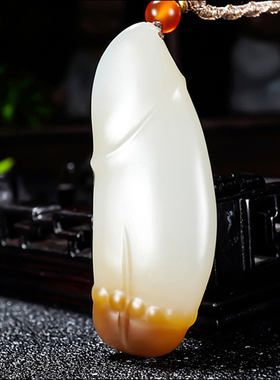 新疆大师郭磊作品 新疆和田玉且末料糖羊脂白玉节节高升28.82克