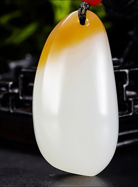 新疆大师郭磊作品和田玉糖羊脂白玉且末金山料时来运转24.83克