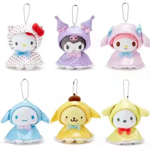 日本雨衣hellokitty娃娃kitty挂件公仔书包挂饰女生可爱凯蒂猫包