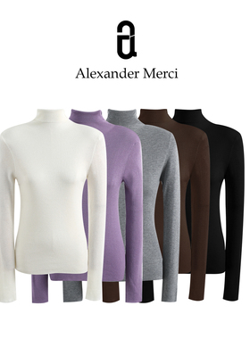 【山羊绒打底】必入 人手四件  无缝拼接羊绒高领打底衣D25T10241