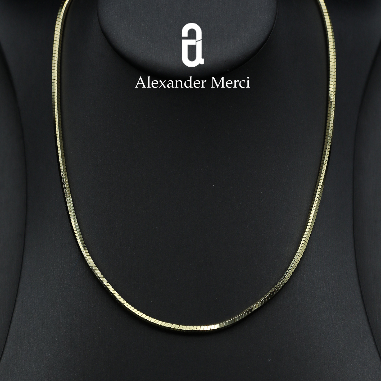 设计师小众高品厚镀金蛇骨链 AD25S112303