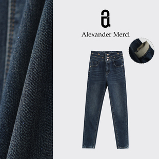 小脚牛仔裤 蝴蝶重工带细闪 D25T10251 蝴蝶颂