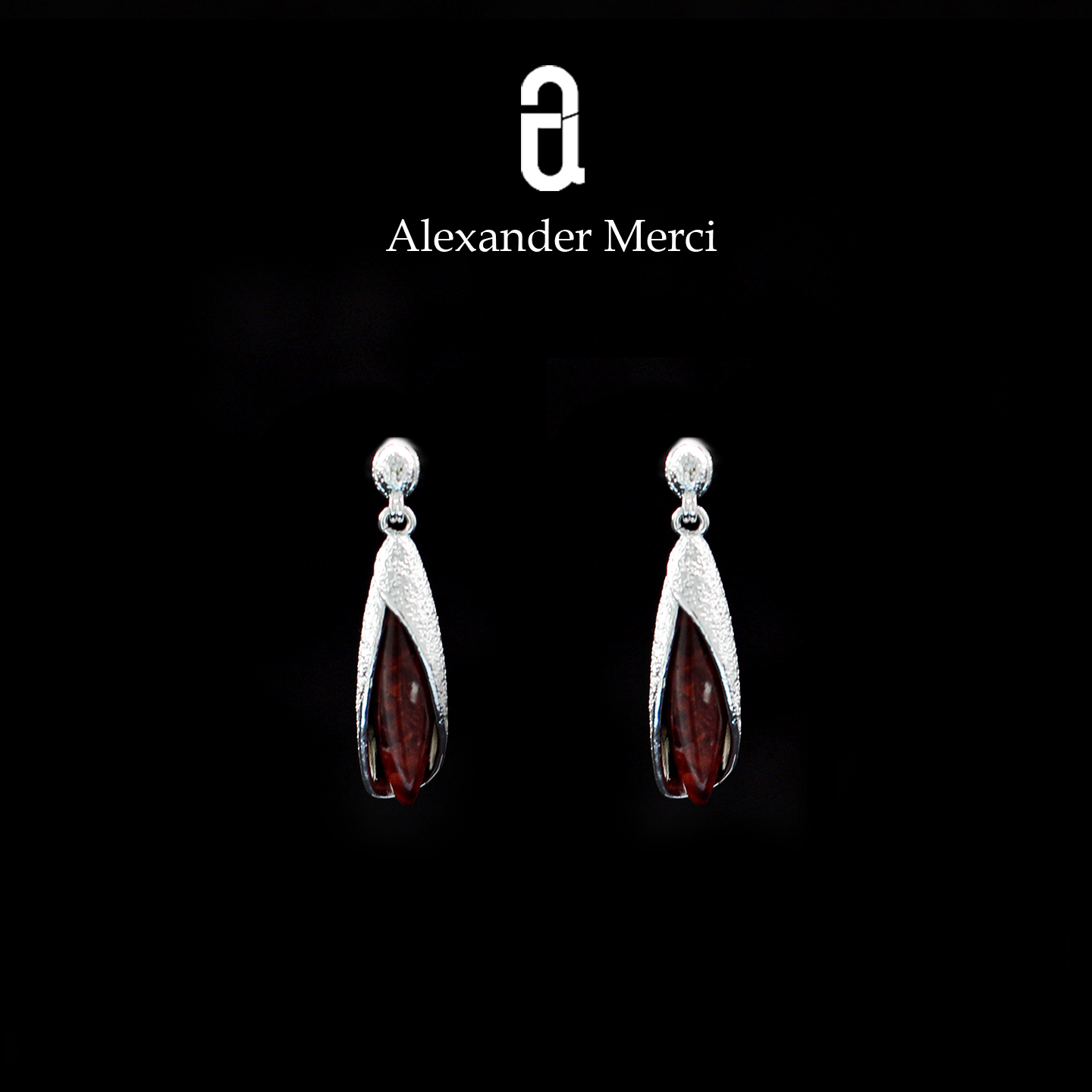 小众设计师玉兰白玉髓红碧玉吊坠耳环AD25S120929