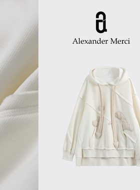 【卫斯理】山本系列 立体结构剪裁加绒卫衣 D25T10231