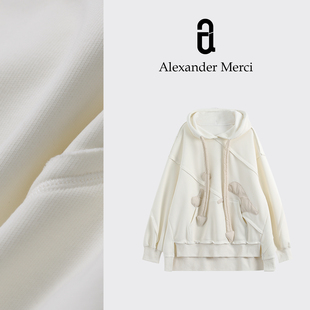 立体结构剪裁加绒卫衣 山本系列 D25T10231 卫斯理