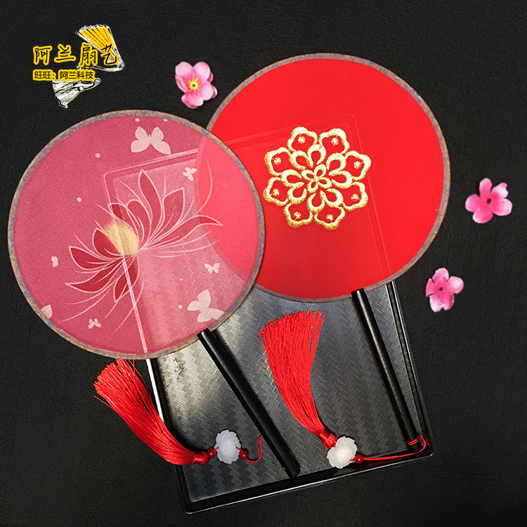 古风古典苏绣团扇圆扇送老外