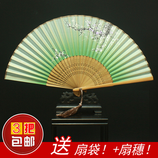 2015新品 小扇子折叠扇布艺扇子便携随身小扇折扇子 夏日创意扇形