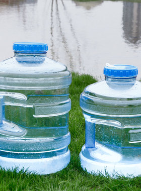 食品级PC户外水桶车载饮用蓄水桶家用带龙头圆形水罐储水塑料水瓶