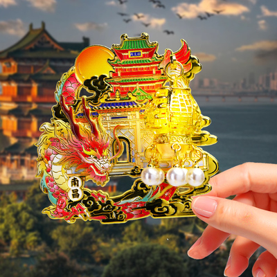 金属南昌宫灯冰箱贴旅游纪念品