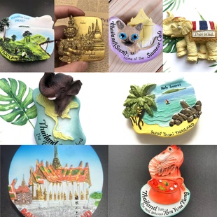 泰国曼谷建筑风景旅游树脂冰箱贴3D磁贴收藏玉佛寺大皇宫Thailand