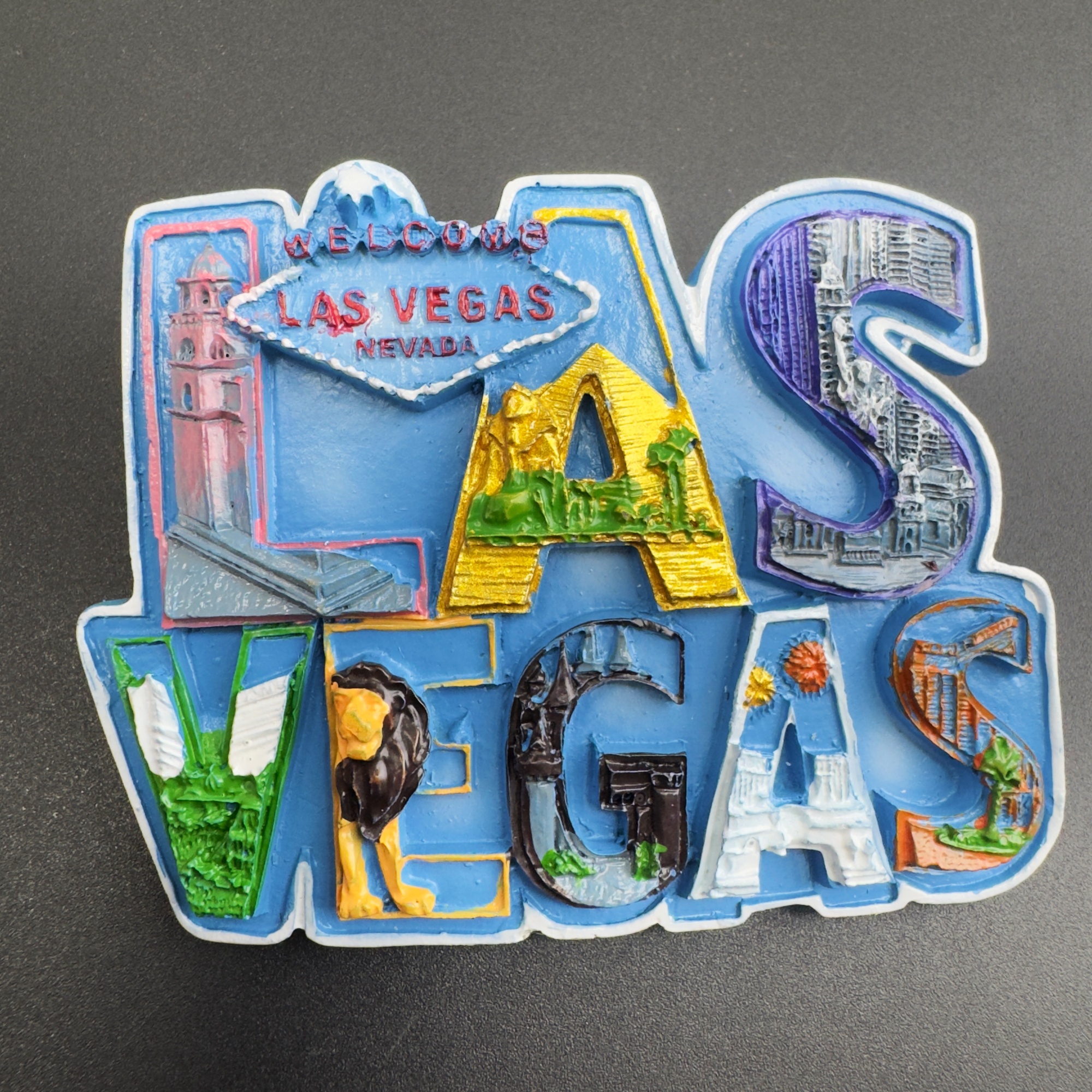 树脂美国拉斯维加斯文创冰箱贴