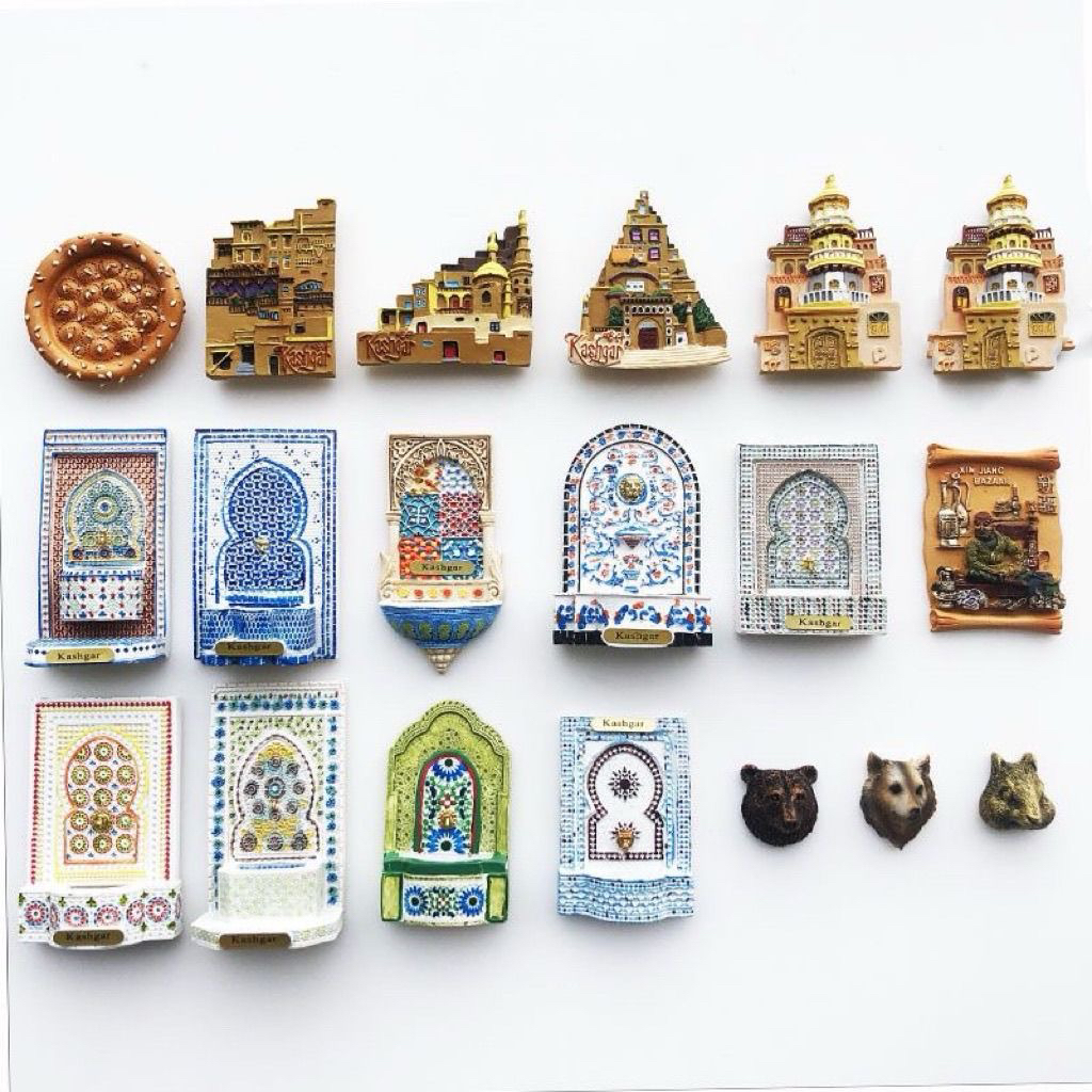 新疆冰箱贴新疆喀什冰箱贴异域风情冰箱贴旅游纪念品特色树脂工艺