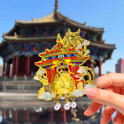 金属沈阳宫灯冰箱贴文创旅游纪念