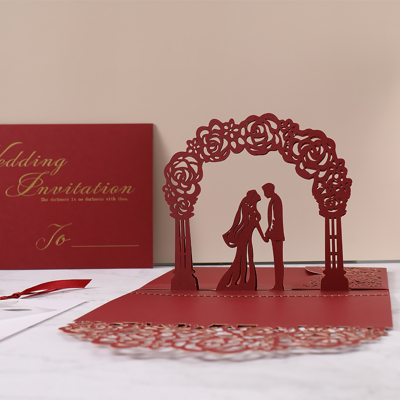 2025立体婚礼请柬个性定制网红喜帖新郎新娘结婚邀请卡中国风请帖