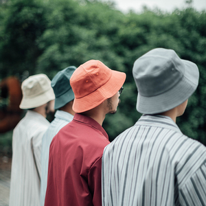 雾撞山野基础款渔夫帽男日系文艺遮阳帽韩版夏季户外出游防晒帽潮