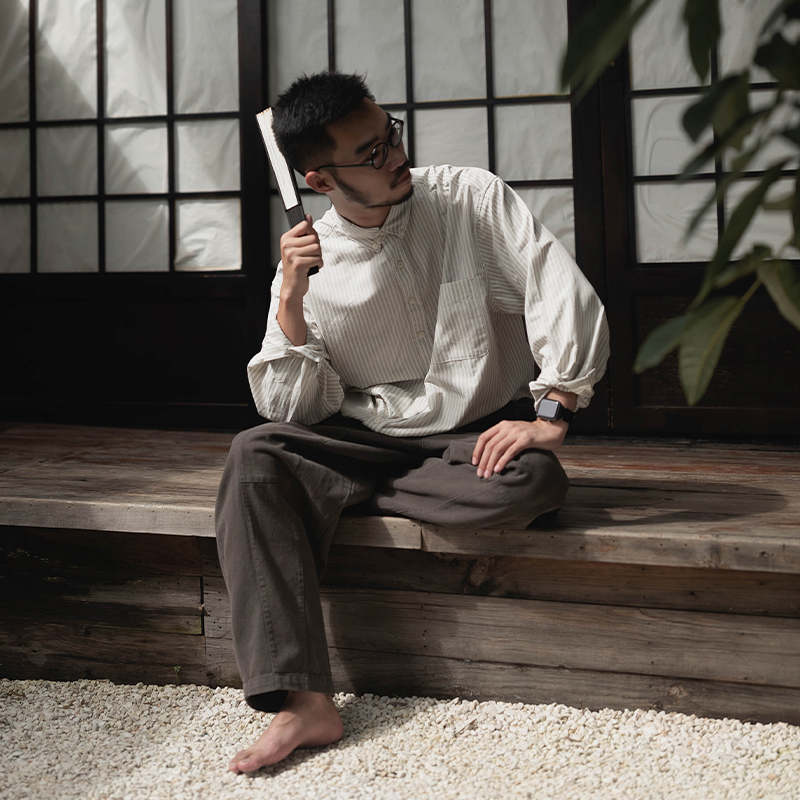 文艺百搭长袖条纹衬衫