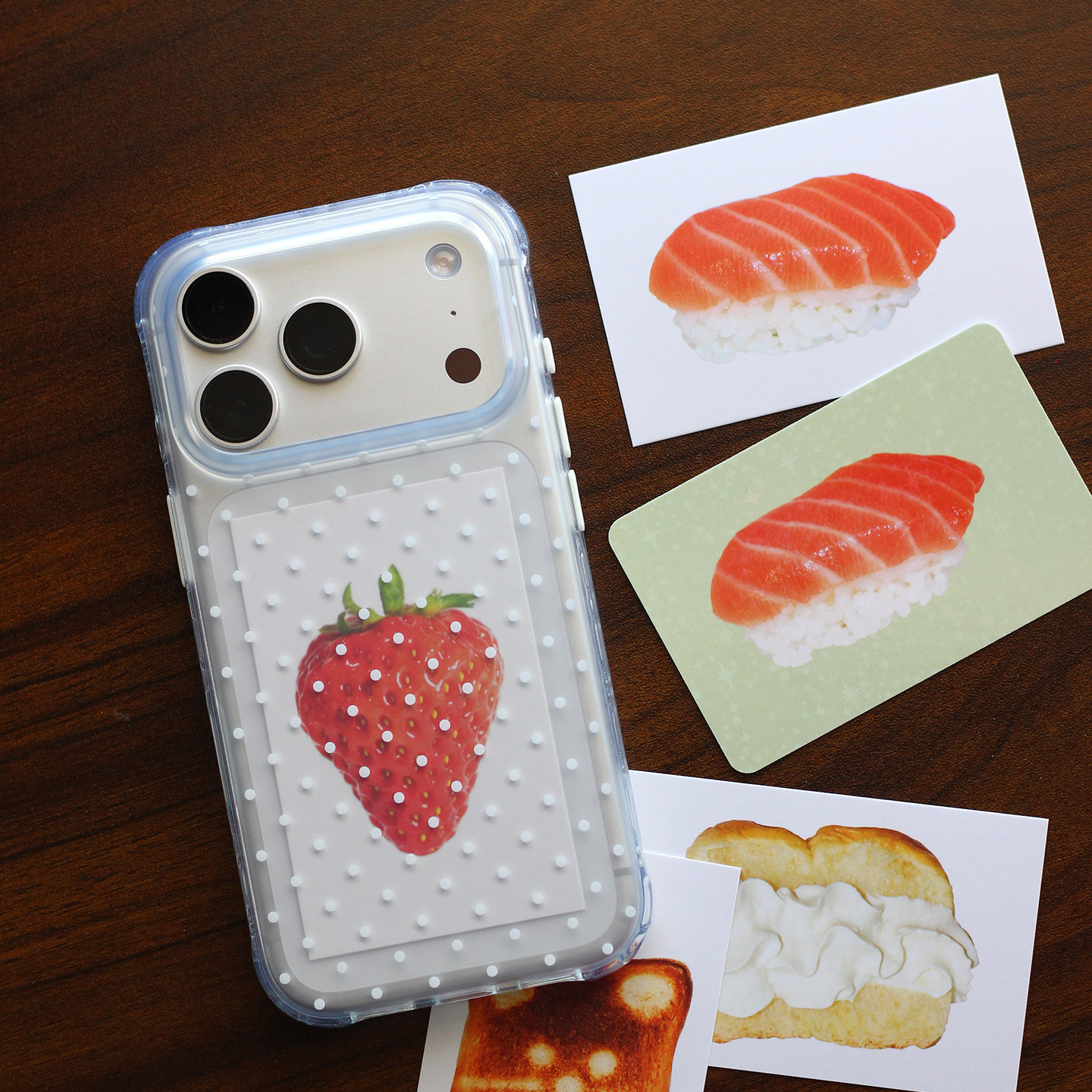 omatl原创白色波点 imd磨砂半透明手机壳 适用于苹果iphone