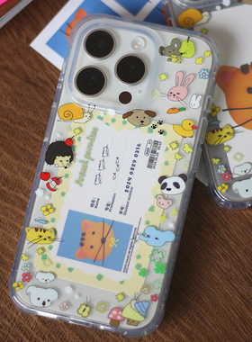 omatl原创动物乐园系列 imd光面透明 手机壳适用于苹果iphone