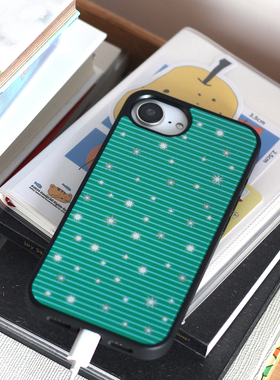 omatl原创古早条纹星星 pc磨砂黑边磁吸手机壳 适用于苹果iphone12131415promax16E