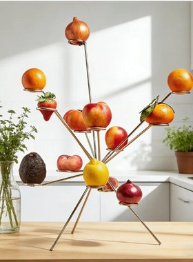 Exploding Fruit Bowl 金属水果盘爆炸式水果架收纳桌面装饰摆件