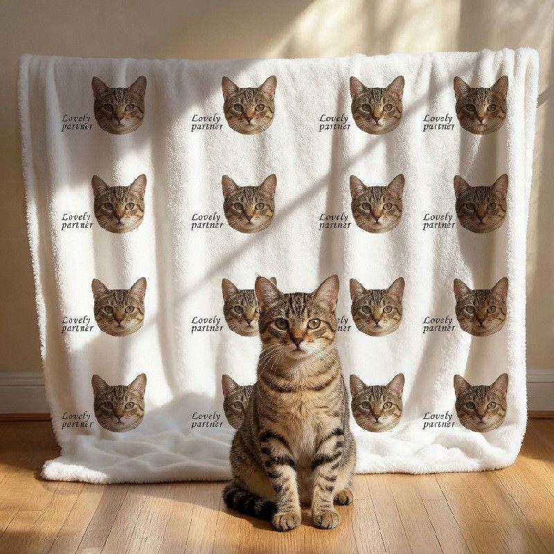 定做宠物毛毯】一张照片定制猫咪狗狗毛毯子休闲床沙发盖毯可水洗,床上用品,休闲毯/毛毯/绒毯,淘宝优惠券,粉丝福利购,淘宝优惠卷
