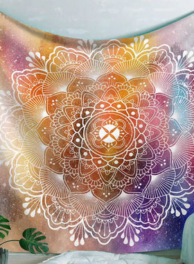 超大mandala曼陀罗墙壁装饰挂毯瑜伽冥想背景布直播床头波西米亚