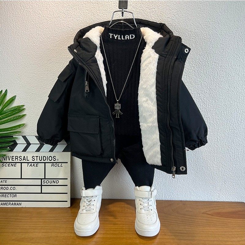 男童加绒外套秋冬季派克服洋气男孩儿童棉服冬款加厚宝宝冬装童装,童装/婴儿装/亲子装,普通外套,淘宝优惠券,粉丝福利购,淘宝优惠卷