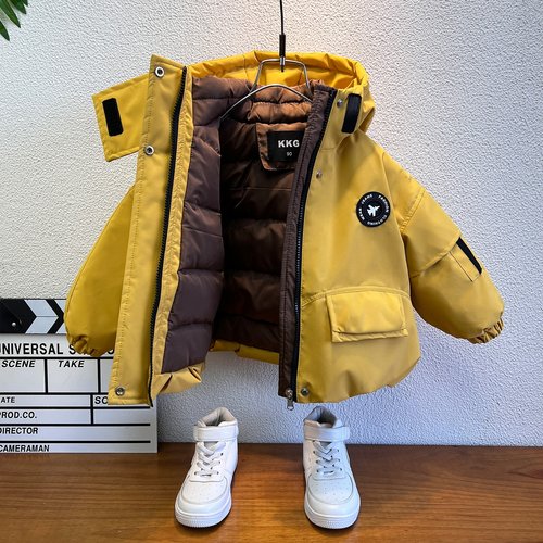 男童羽绒服外套爆款2025新款儿童高充绒量羽绒服冬装宝宝羽绒服