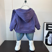 春秋款 男孩酷帅连帽棒球衫 洋气儿童宝宝卫衣 外套2025新款 男童秋季