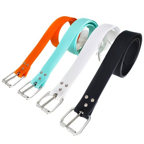 自由潜快卸配重带1.3m硅胶皮带不锈钢扣具浮潜渔猎铅带潜水腰带