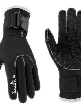 3mm潜水手套冬泳防划保暖手套防滑耐磨手套游泳手蹼