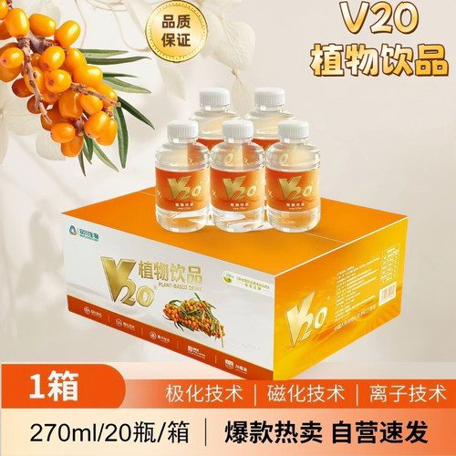V20植物饮品沙棘饮品内蒙古鄂尔多斯沙棘原浆新款无体感一箱20瓶