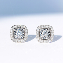 Gem miner 18K white gold car flower diamond earrings for women show large group of diamond earrings with high cost performance