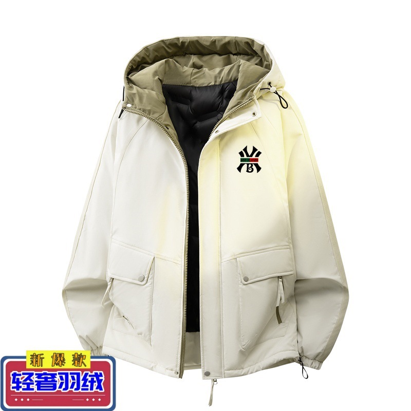 高端潮牌新款冬季学生外套加厚保暖加大码羽绒服休闲连帽外衣服