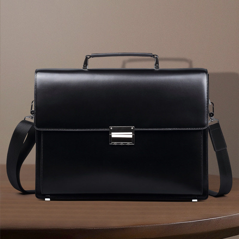 真皮男包大容量商务男式公文包密码锁防盗电脑包牛皮男士手提包