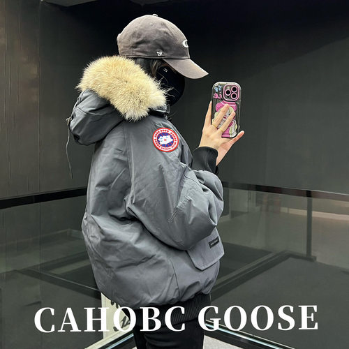 东北羽绒服01飞行员夹克秋冬新款保暖加厚连帽短款男女带毛领外套