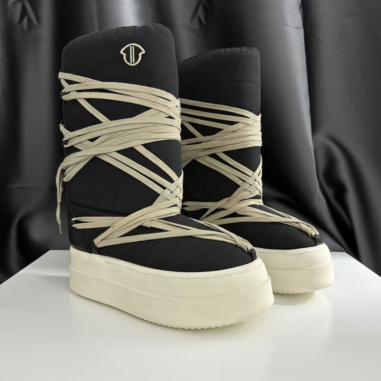 厚底增高防水台雪地靴中筒靴真皮男士2024年秋冬季新款保暖男靴