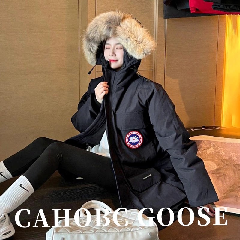 2025新款户外加厚保暖08远征大鹅情侣羽绒服女款工装派克服外套男