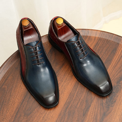 【vip】men hoe新款男式正装皮鞋激光工艺男鞋牛皮结婚潮鞋