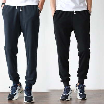 运动裤男束脚裤宽松休闲针织卫裤
