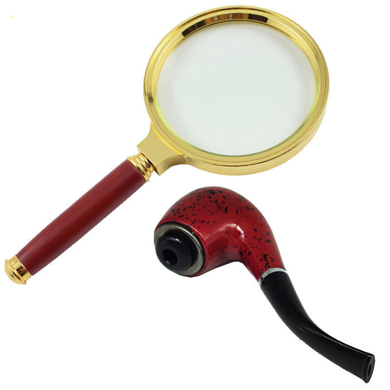 夏洛克福尔摩斯周边cosplay道具 烟斗 放大镜 大侦探装备烟杆玩具