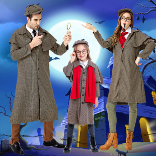 大侦探夏洛克 神探福尔摩斯同款风衣大衣帽子cos服烟斗放大镜道具