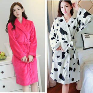 睡袍冬款女珊瑚绒高级感小个子长款法兰绒睡衣 浴袍内衣男士睡袍