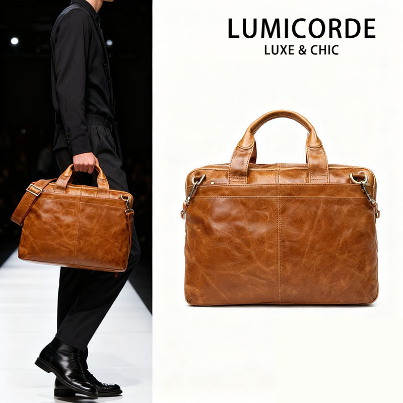 Lumicorde真皮大容量男士公文包