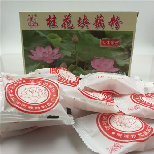 新疆包邮天津特产金河桂花块藕粉野藕粉木糖醇代餐饮料旧味怀旧食