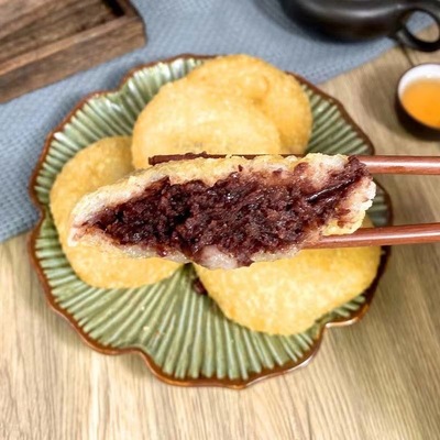 天津特产老式豆馅炸糕中华老字号天津特产小吃炸糕现炸糕点真空装