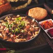 天津特产锅巴菜小吃网红抖音早点绿豆面嘎巴菜真空包装 带卤450克