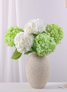 仿真花 手感雅韵绣球 胶片保湿家居软装工程北欧婚庆盆景摆件